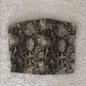 URBAN OUTFITTERS SNAKE SKIN TUBE TOP